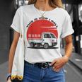 日本ミニトラック 軽自動車 キャブ オーバー コンパクト 四駆 オフロード トラック Tシャツ 彼女への贈り物