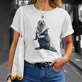 楽しいセーラー服のユーモラスなアザラシ Tシャツ 彼女への贈り物