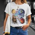 猫 ねこ 宇宙 惑星 Tシャツ 彼女への贈り物