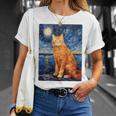 猫のポートレートオイル印刷甘い子猫 長袖tシャツ Tシャツ 彼女への贈り物