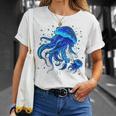 生物発光と水中世界クラゲ Tシャツ 彼女への贈り物