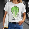 白菜 ハクサイ 顔 イラスト かわいい おもしろ 面白い 簡単 シンプル ゆるい 野菜 Tシャツ 彼女への贈り物