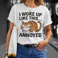 皮肉な猫好き 面白い 内向的 反社会的 不機嫌そうなキティ Tシャツ 彼女への贈り物