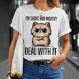 私は短気で口うるさいので、それを扱います。態度猫 Tシャツ 彼女への贈り物