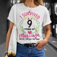 結婚9年 結婚9周年 Tシャツ 彼女への贈り物