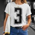 背番号 3 チーム短大スポーツ背番号付きユニフォーム Tシャツ 彼女への贈り物