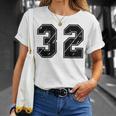 背番号 32 チーム短大スポーツ背番号付きユニフォーム Tシャツ 彼女への贈り物