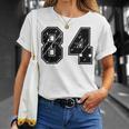 背番号 84 チーム短大スポーツ背番号付きユニフォーム Tシャツ 彼女への贈り物