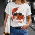 蟹 カニ 魚介類 涼しい かに 食べる 長袖tシャツ Tシャツ 彼女への贈り物