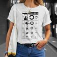 視力検査 おもしろ デザイン カエル Tシャツ 彼女への贈り物