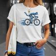 趣味のサイクリストのためのおしゃれな面白いロードバイク猫。 Tシャツ 彼女への贈り物