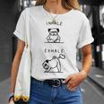面白いtシャツ 面白いパグヨガのポーズ パグ好きなパグの飼い主さん Tシャツ 彼女への贈り物