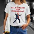 面白いトランプサンタハット、クリスマスに家に帰るよ 長袖tシャツ Tシャツ 彼女への贈り物