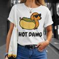 面白い犬 ホットドッグ 食通 駄洒落ギフト 男性 女性 キッズ 男の子 女の子 Tシャツ 彼女への贈り物