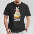 20 Years Of Awesome 20歳の誕生日ケーキ 大人用 Tシャツ 面白い贈り物