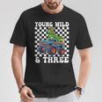 3Rd Birthday Monster Truck Young Wild And Three 3 Year Old T-Shirt Personalized Gifts 3Rd Birthday Monster Truck Young Wild And Three 3 Year Old T-Shirt Personalized Gifts