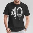 40歳の誕生日バルーン装飾バルーン40年目 Tシャツ 面白い贈り物