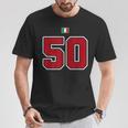 50 ナンバー カレッジスタイル ヴィンテージ 赤 白 イタリア国旗 Tシャツ 面白い贈り物