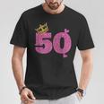 50歳の誕生日 王冠 50歳の誕生日 Tシャツ 面白い贈り物
