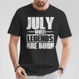 7月 伝説が生まれるとき 誕生月デザイン Tシャツ 面白い贈り物