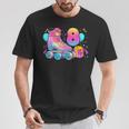 8º Cumpleaños Niña 8 Años Patines Número 8 Camiseta unisex Regalos divertidos