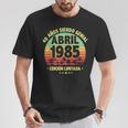 Abril 1985 40 Años Hombre Cumpleaños Regalo Abril 1985 Camiseta unisex Regalos divertidos