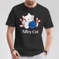 Alley Cat ボーリングtシャツ Tシャツ 面白い贈り物