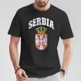 Ama Aerbia Con Emblema De Banderaerbia Envejecida Camiseta unisex Regalos divertidos