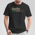 Aprilia イタリア都市レトロフラッグ イタリア Tシャツ 面白い贈り物