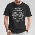 Armónica Advertencia I Have A Armónica Camiseta unisex Regalos divertidos