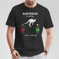 Australia Está Llamando Australia Divertida Camiseta unisex Regalos divertidos