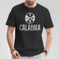 Bandera De Calabria Orgullo De Calabria In Mangas Camiseta unisex Regalos divertidos