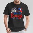 I Like How He Bangs 4Th Of July Fireworks Couples T-Shirt Unique Gifts