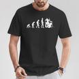 Baterista Evolución Divertido Música Percusión Fan Camiseta unisex Regalos divertidos