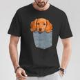 Beagle In My Pocket シャツ かわいい子犬 ダックスフンド ドッグシャツ Tシャツ 面白い贈り物