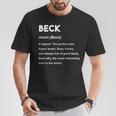 Beck ネームシャツ Tシャツ 面白い贈り物