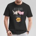 Best Friends Forever Beef Lover Pork Meat Bacon Burger Tシャツ 面白い贈り物