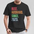 Best Husbandince 2023 2Nd Anniversary Husband Tシャツ 面白い贈り物