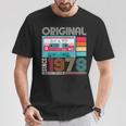 Best Ofintage 1978 45歳の誕生日ギフト メンズ カセット Tシャツ 面白い贈り物