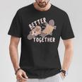 Better Together バレンタインデー カモノハシ カップル ラブ ハッピー Tシャツ 面白い贈り物