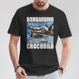 Bombardino Crocodilo イタリアンブレインロットミーム Tシャツ 面白い贈り物