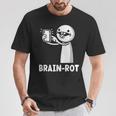 Brain Rot シャツ Word Of The Yeartickman Brainrot Tシャツ 面白い贈り物