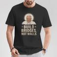 Build Bridges Not Walls 教皇フランシスコ ヴィンテージtシャツ Tシャツ 面白い贈り物