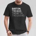Burton -The Man Myth Legend Tシャツ 面白い贈り物