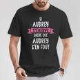 Cadeau Humour Prénom Personnalisé Audrey T-Shirt Cadeaux drôles