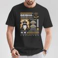 Camisa Japonesa Geisha Asiática Camiseta unisex Regalos divertidos