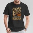 Cigars Are My Therapy Weekend Forecast Bourbonアパレル Tシャツ 面白い贈り物