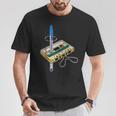 Cinta Cassetteintage Y Bolígrafo Friki Divertido Años 80 In Mangas Camiseta unisex Regalos divertidos