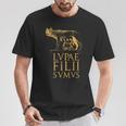 Cita Del Imperio Romano De Roma Antiguo Lobo Romano Camiseta unisex Regalos divertidos