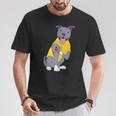 Colección I Love Mom Mamá Día De La Madre Pitbull Dog In Mangas Camiseta unisex Regalos divertidos